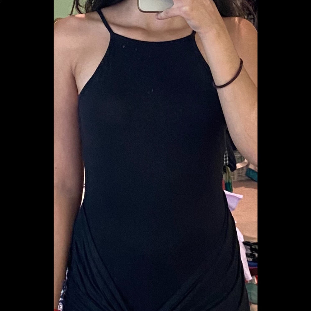 Black asymmetrical dress